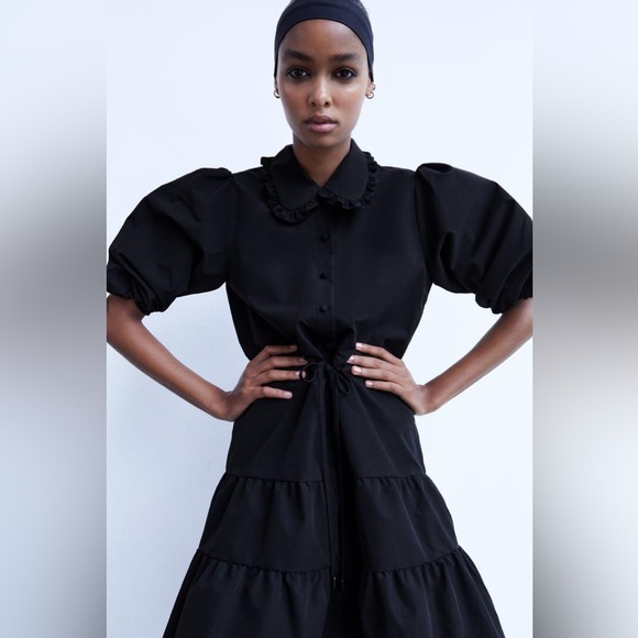 NWT ZARA Collar Mini Dress - Picture 1 of 9